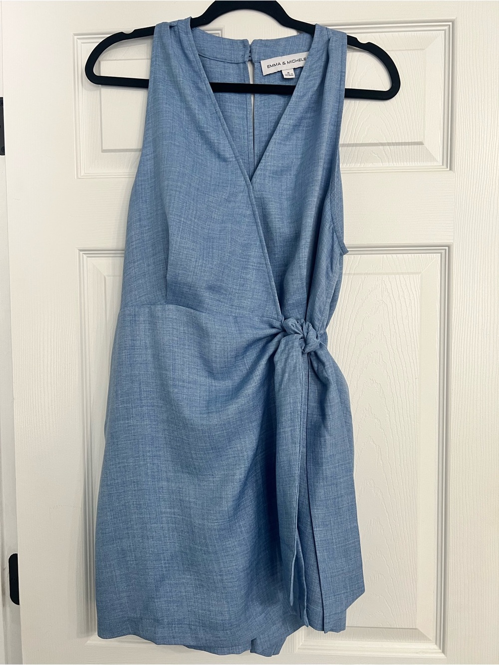 Emma & Michele Blue Sleeveless romper with skort